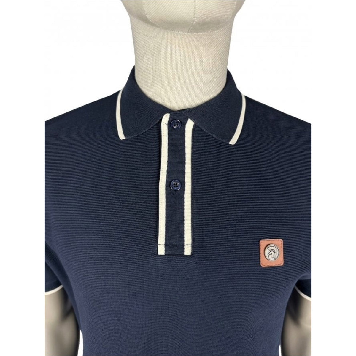 TROJAN MONO OTTOMAN RIB POLO TR9117 NAVY