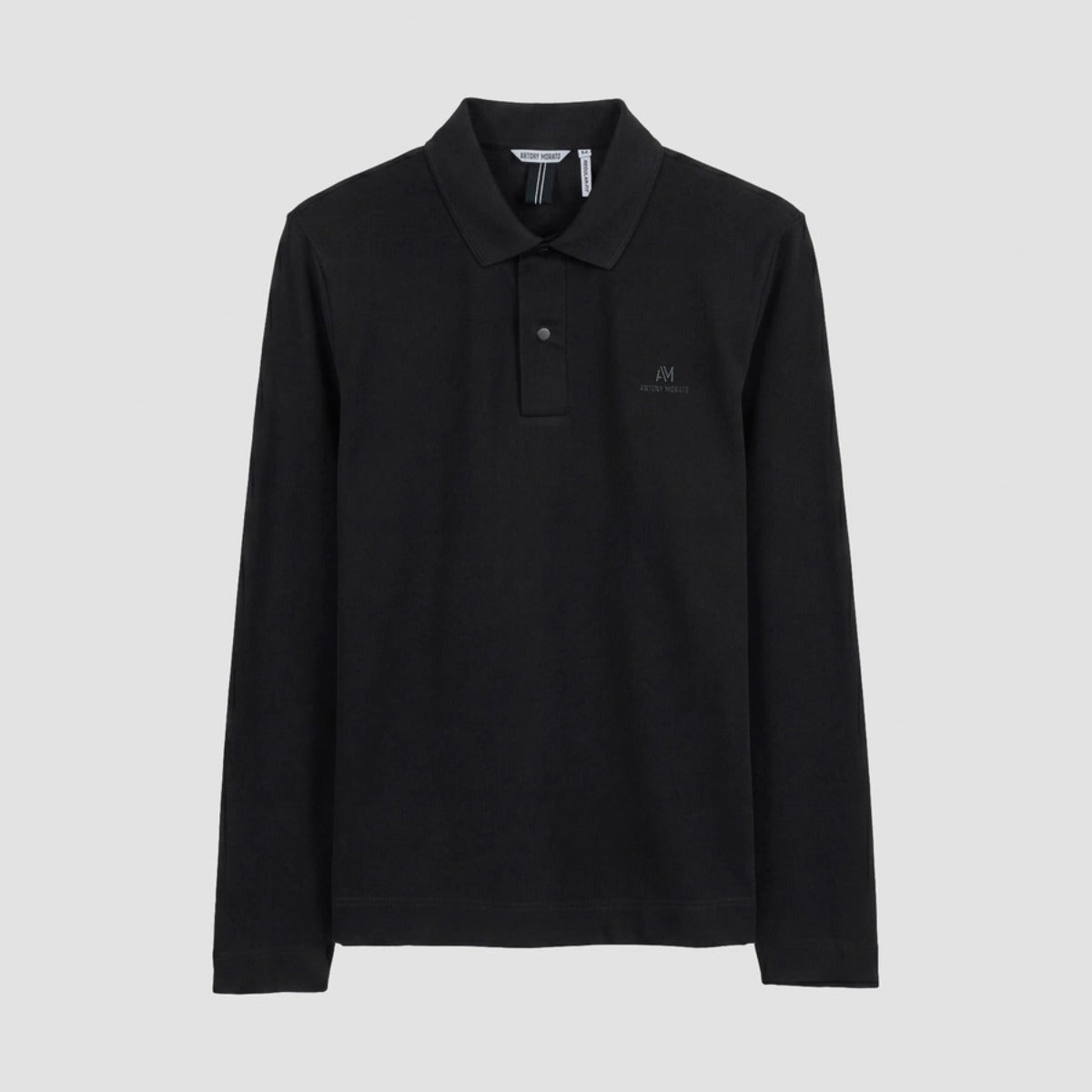 ANTONY MORATO REGULAR FIT L/S POLO T-SHIRT BLACK MMKL00337