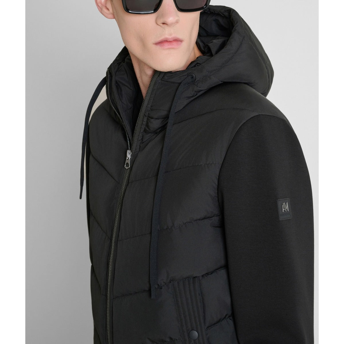ANTONY MORATO HOODED PADDED TECH JACKET BLACK MMCO01019