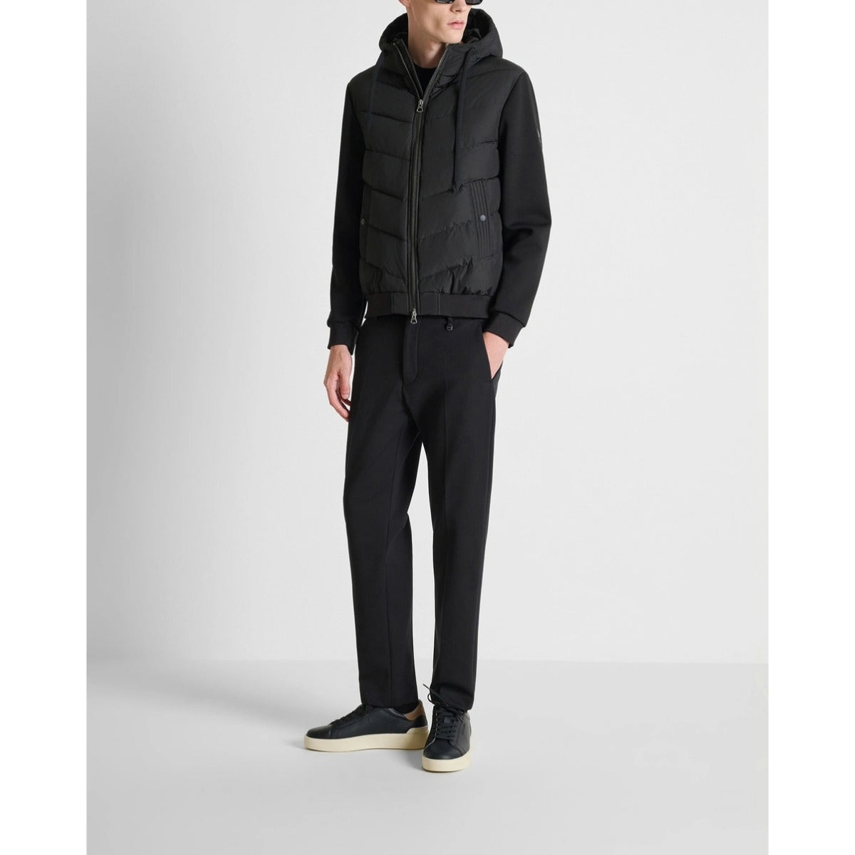 ANTONY MORATO HOODED PADDED TECH JACKET BLACK MMCO01019