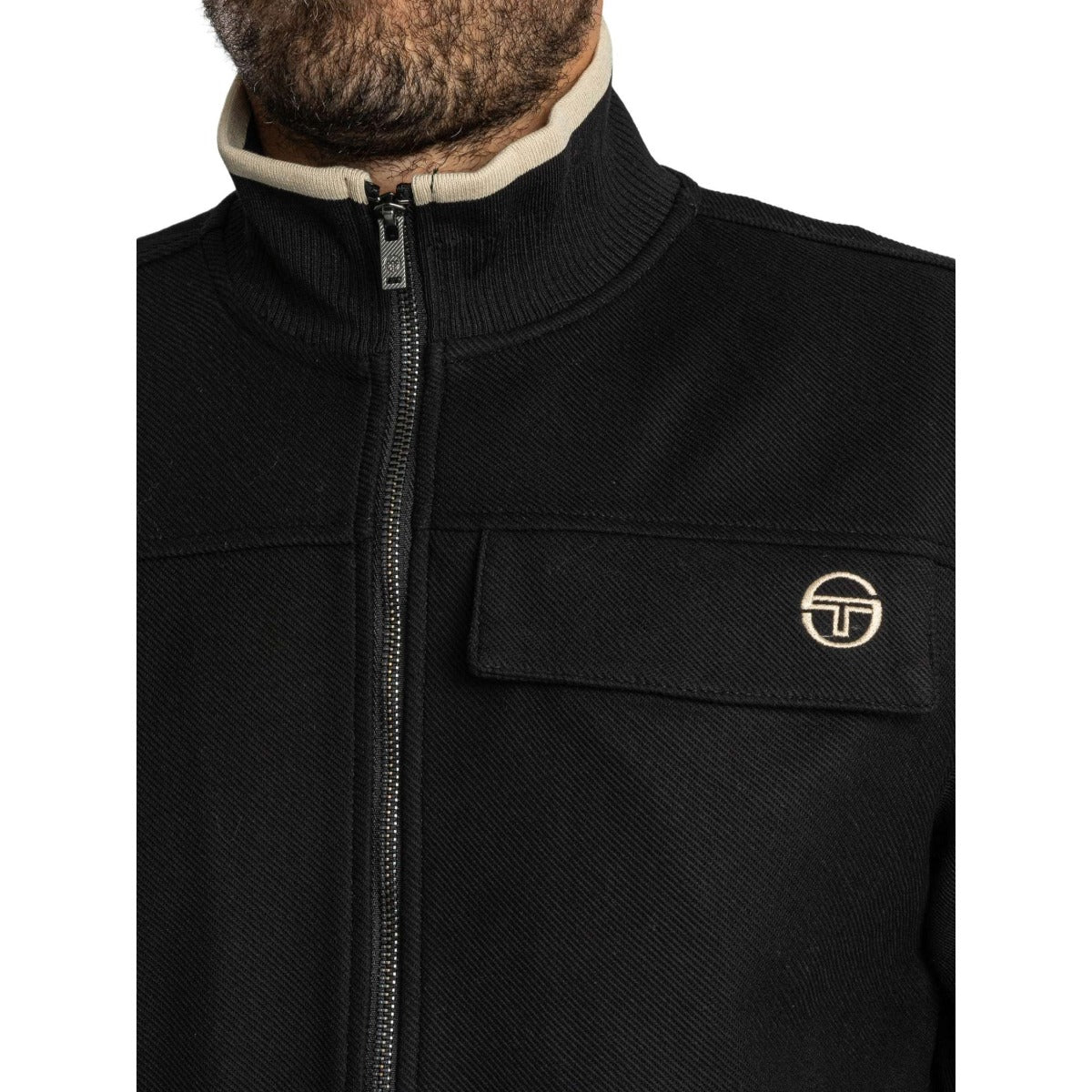 SERGIO TACCHINI GUILIO TRACK TOP BLACK