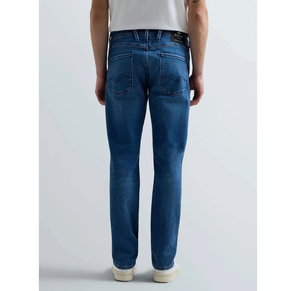 REPLAY ANBASS SLIM FIT JEANS M914 261 C39 009  MID BLUE