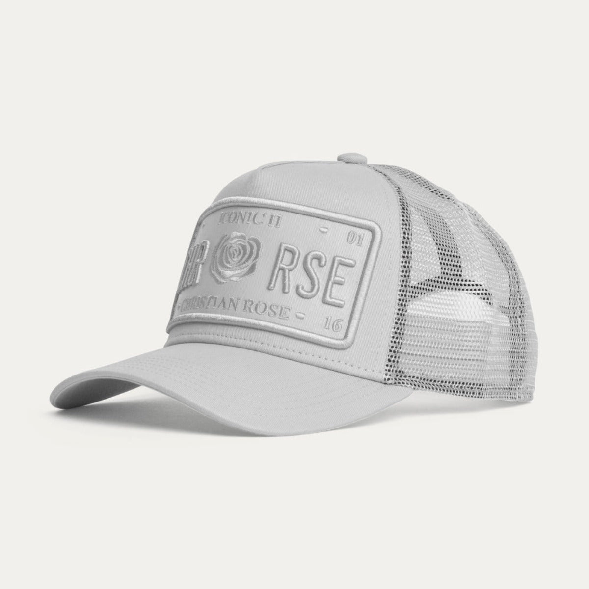 CHRISTIAN ROSE ICONIC VINYL PATCH CAP STONE GREY CR011SG