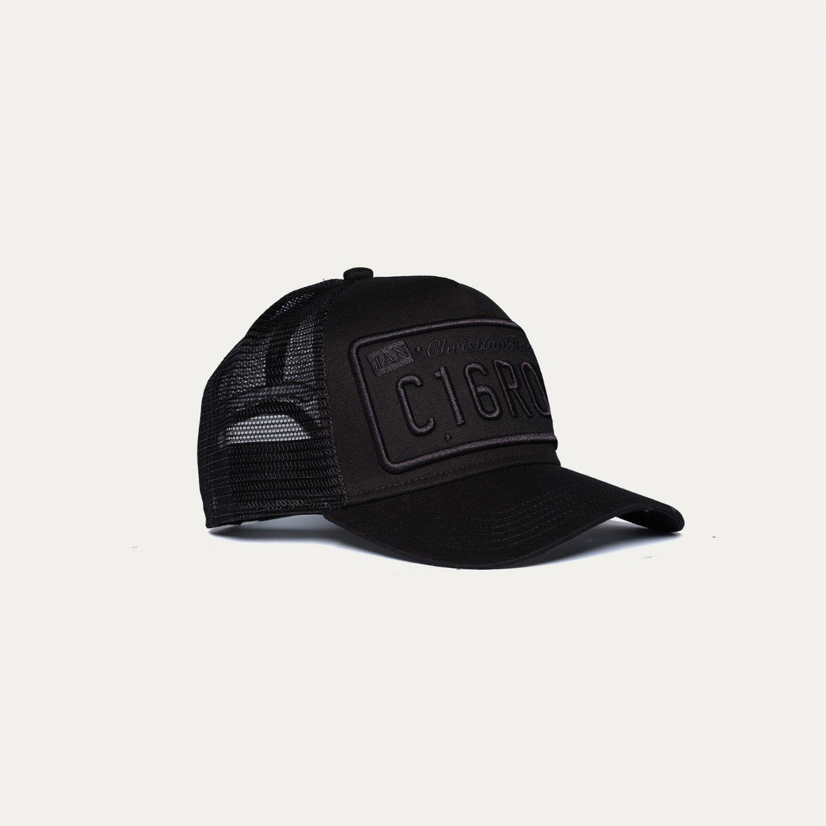 CHRISTIAN ROSE PRIVATE PLATE CAP BLACK/BLACK CR001BB