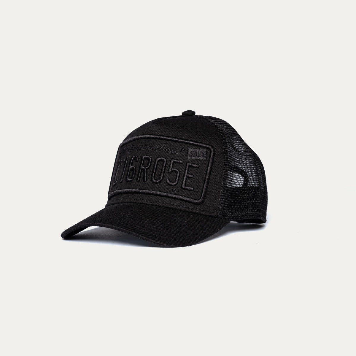 CHRISTIAN ROSE PRIVATE PLATE CAP BLACK/BLACK CR001BB