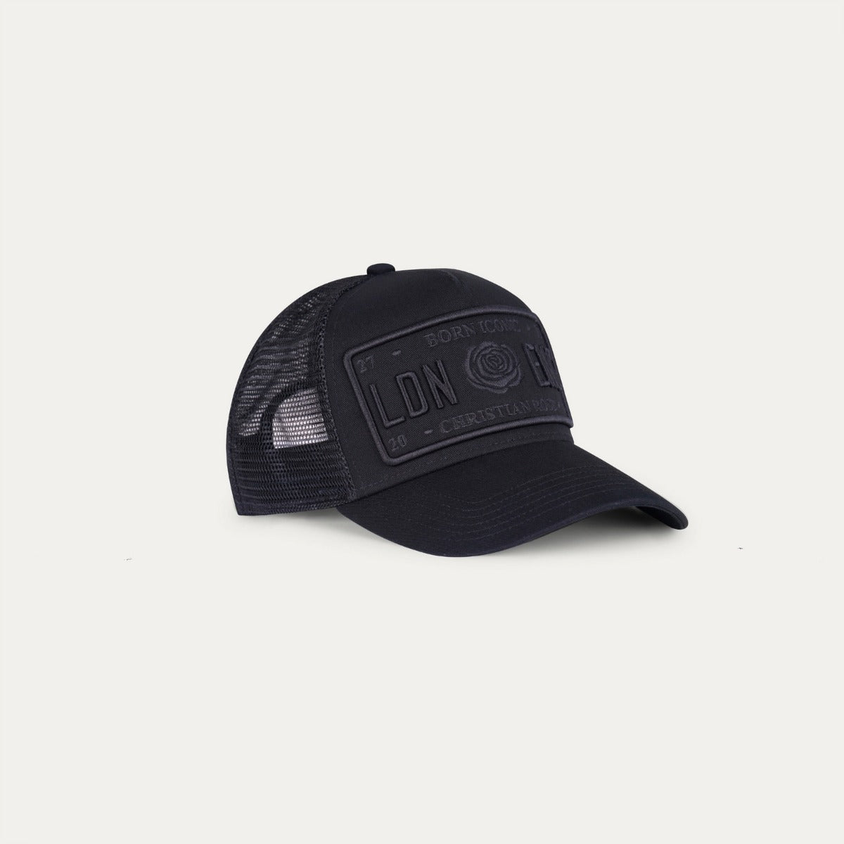 CHRISTIAN ROSE ICONIC PLATE II CAP BLACK/BLACK CR002BB
