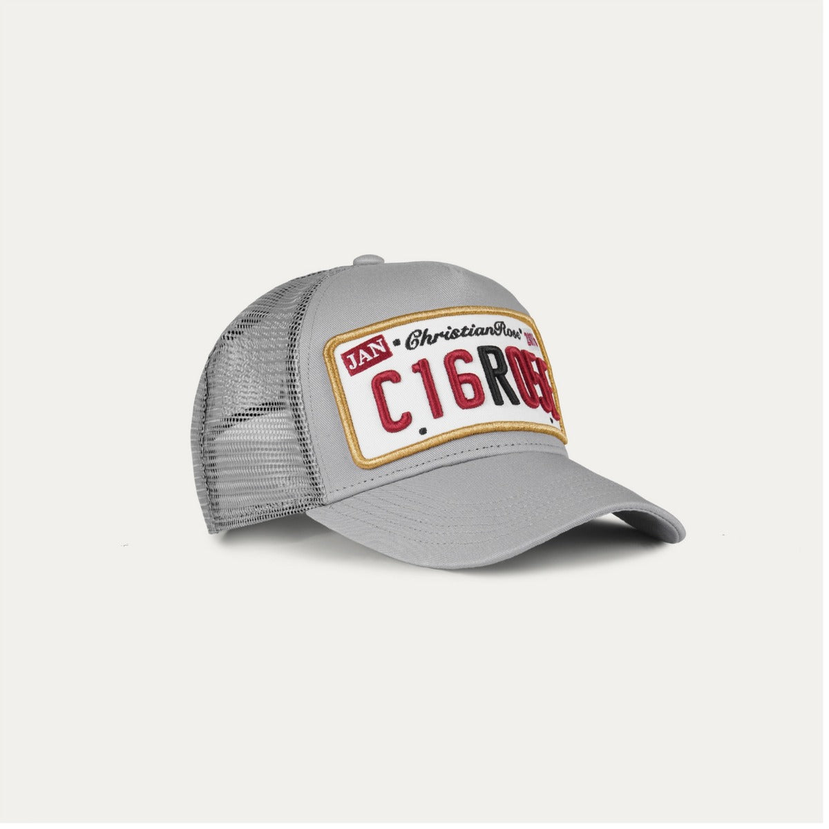 CHRISTIAN ROSE PRIVATE PLATE CAP STONE GREY/GOLD CR001SGG