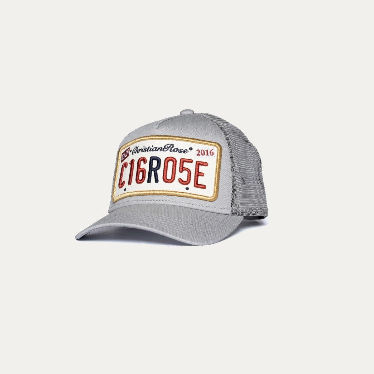 CHRISTIAN ROSE PRIVATE PLATE CAP STONE GREY/GOLD CR001SGG