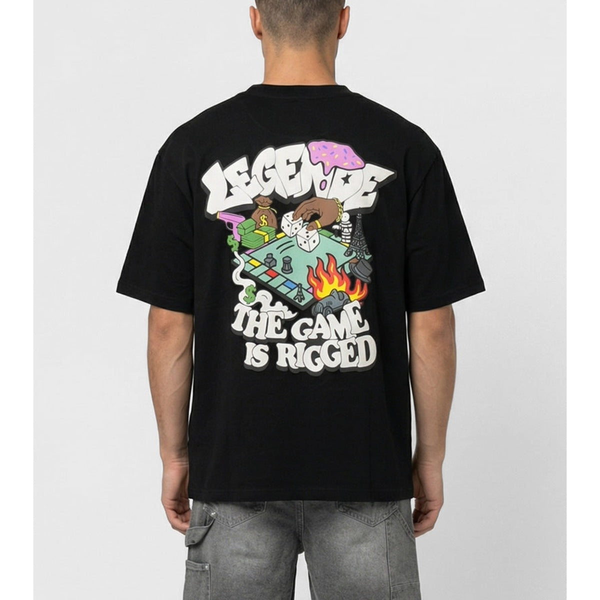 LEGENDE PARIS GAME IS RIGGED T-SHIRT BLACK