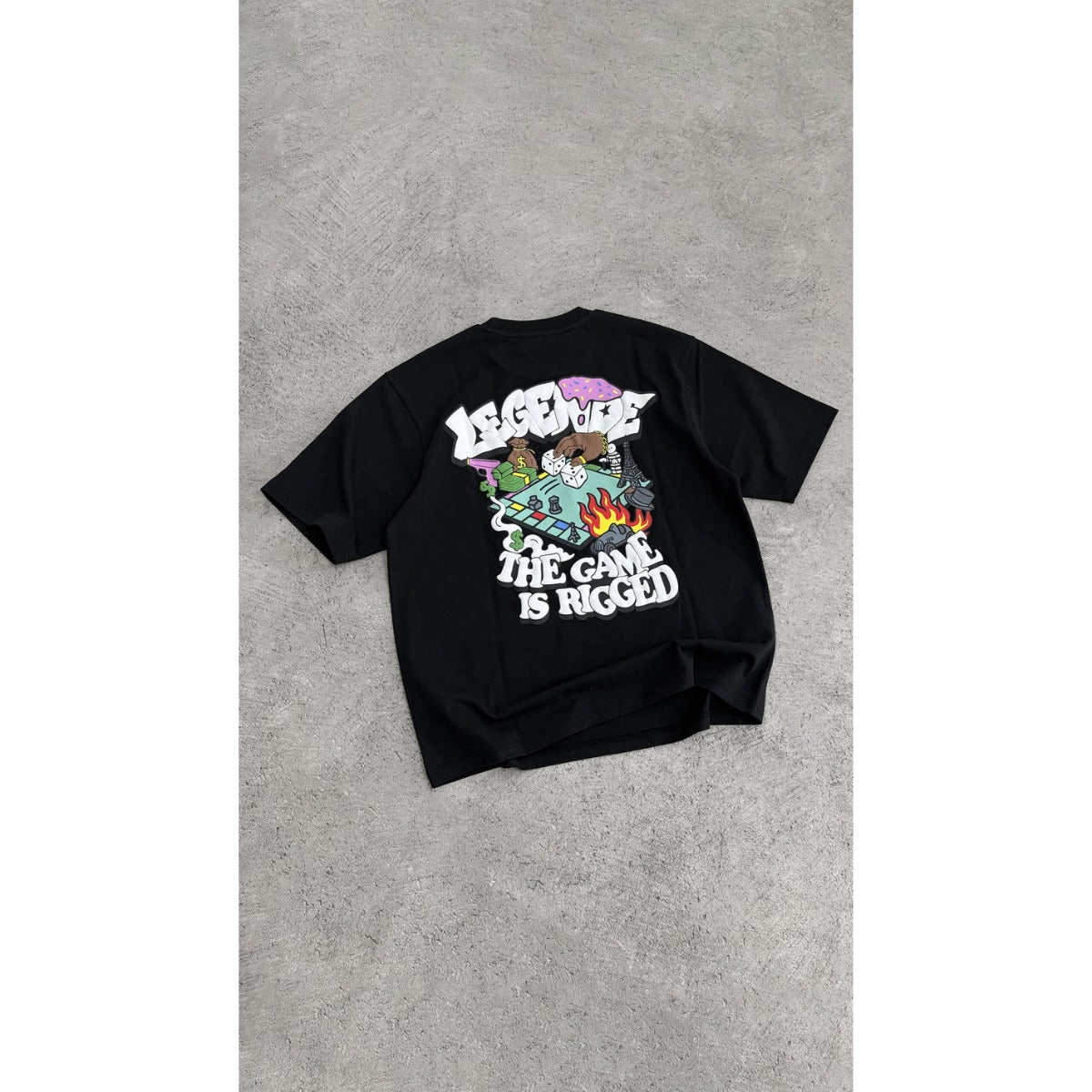 LEGENDE PARIS GAME IS RIGGED T-SHIRT BLACK