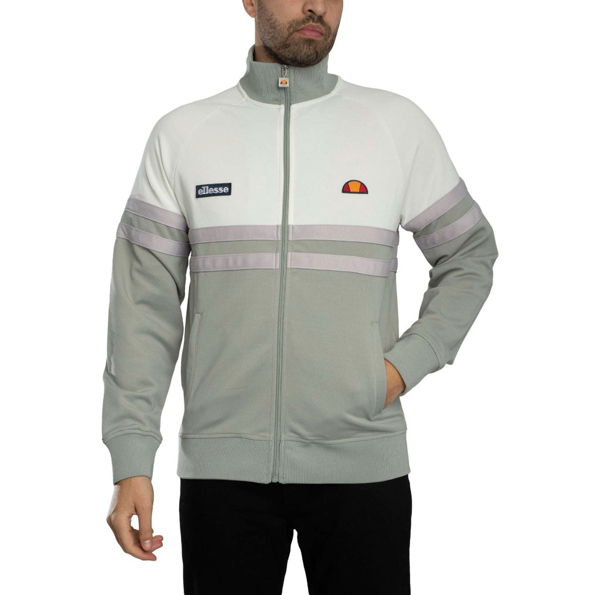 ELLESSE RIMINI TRACK JACKET SAGE/OFF WHITE