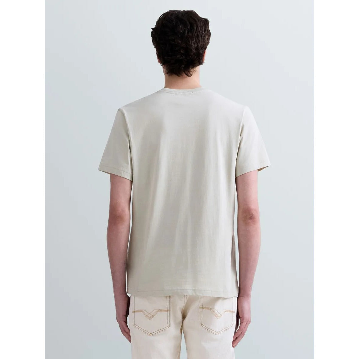 REPLAY MEN'S CENTRE LOGO T-SHIRT M3098 - BEIGE