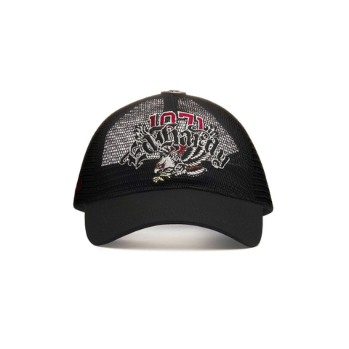 ED HARDY 1971 SOARING EAGLE FULL MESH TRUCKER CAP BLACK/BLACK