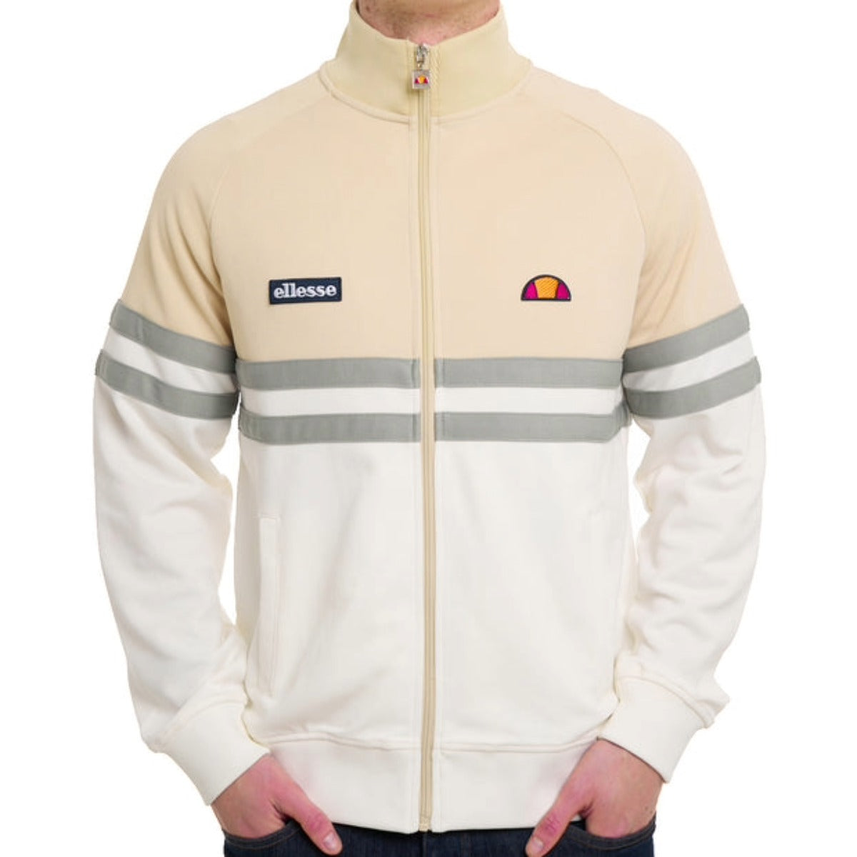 ELLESSE RIMINI TRACK JACKET OFF WHITE/STONE