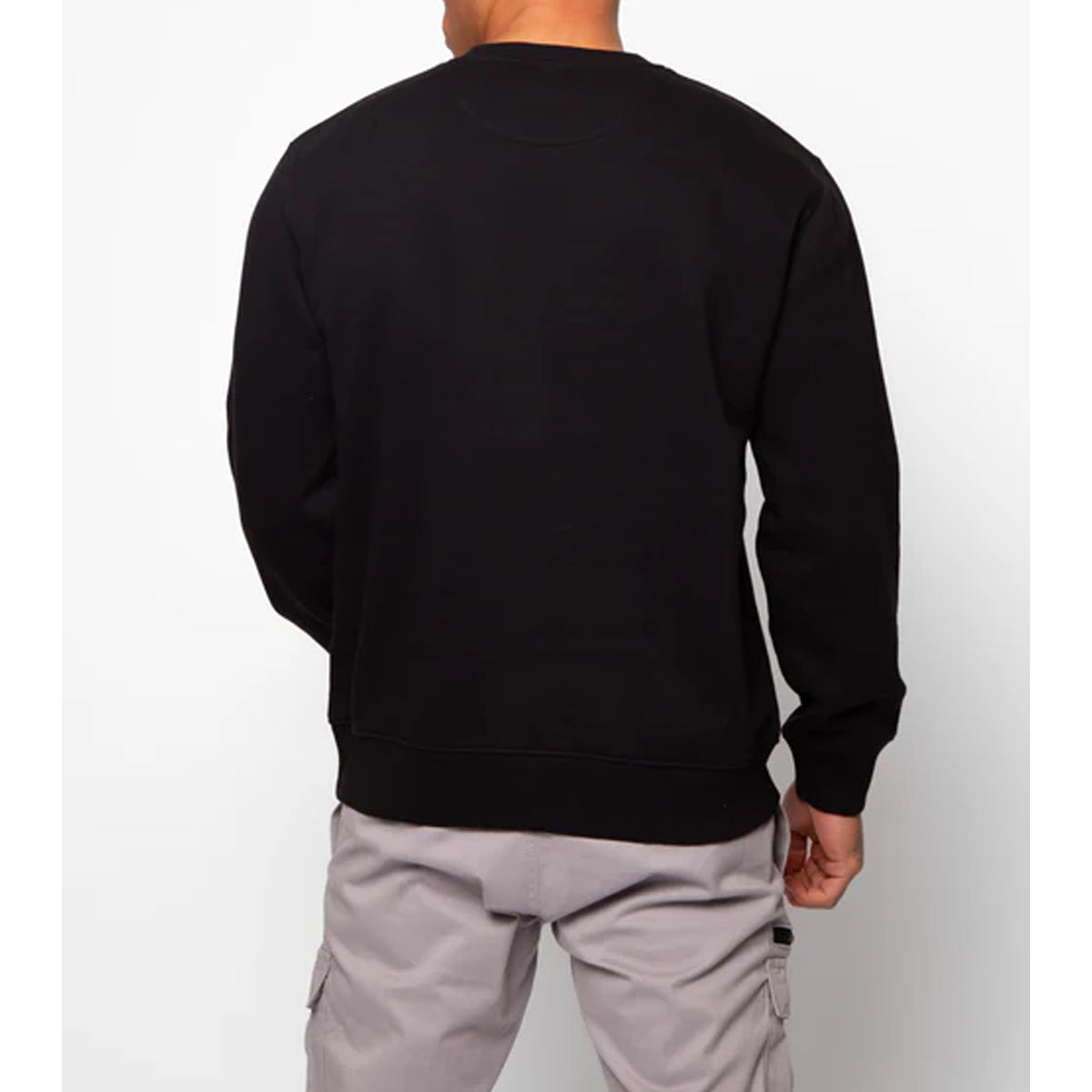 Valere Enrico Logo Crew Neck Black Sweatshirt