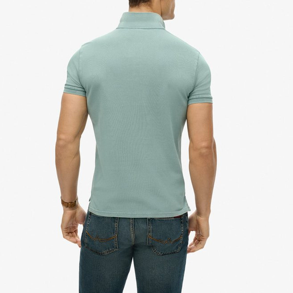 SUPERDRY VINTAGE DESTROY POLO LIGHT BLUE B7K