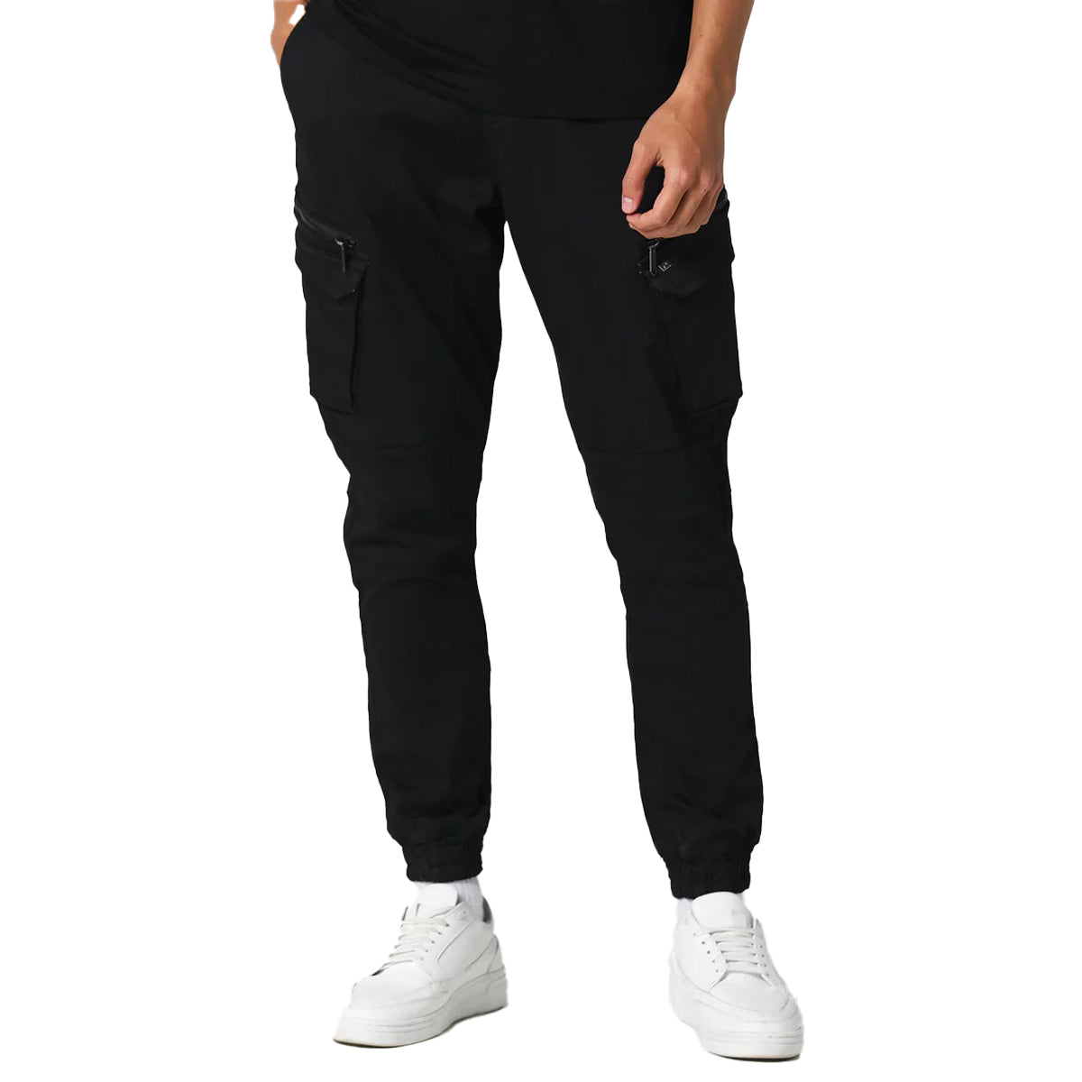 883 POLICE WARE BLACK CARGO PANTS