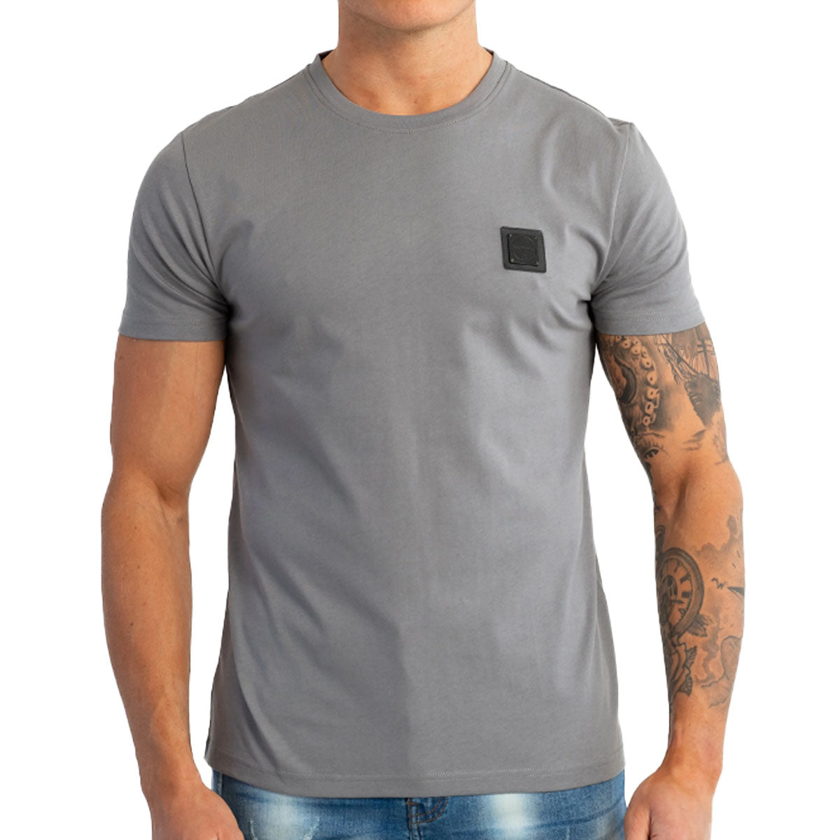 FORAY WEST GREY BACK PRINT T-SHIRT
