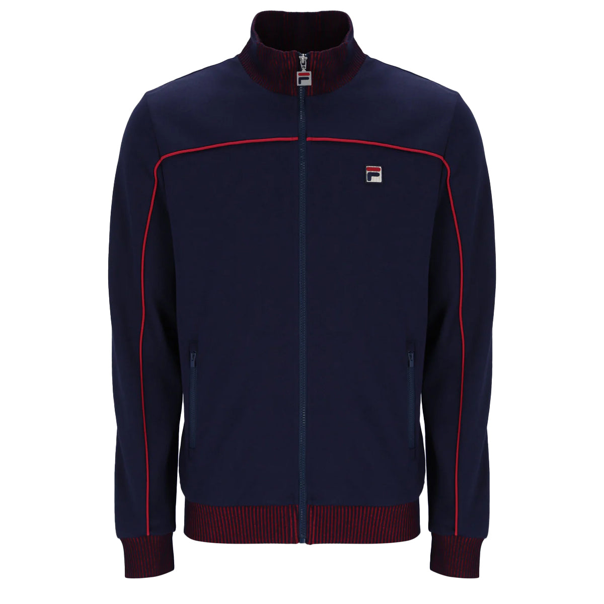 FILA ZAYN LENTICULAR TRACK TOP NAVY/RED