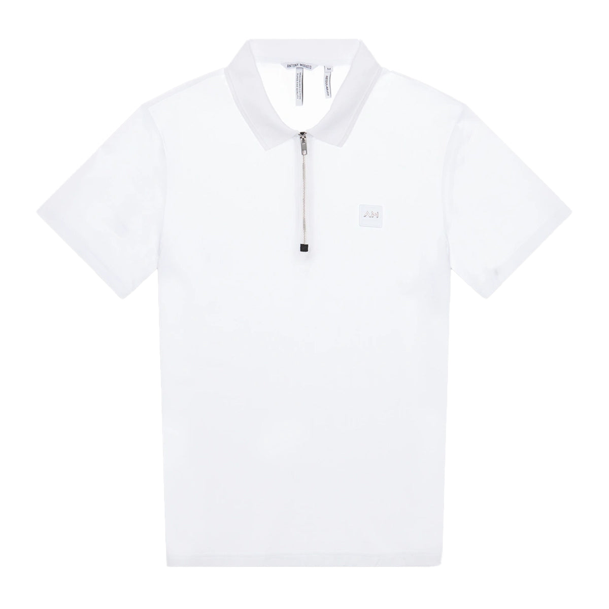 ANTONY MORATO ZIP COLLAR WHITE POLO MMKS02510