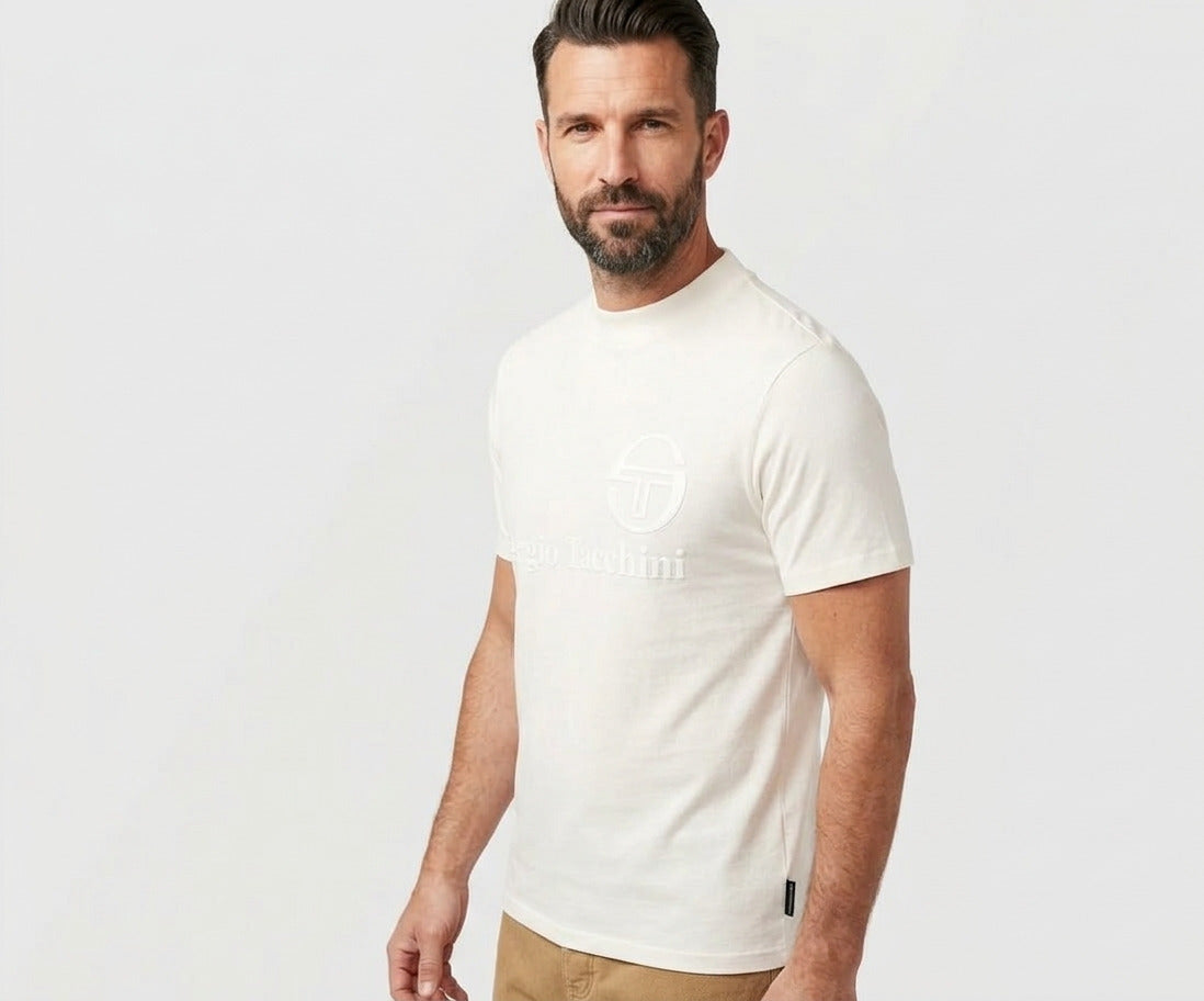 SERGIO TACCHINI LAZIO T-SHIRT GARDENIA CREAM