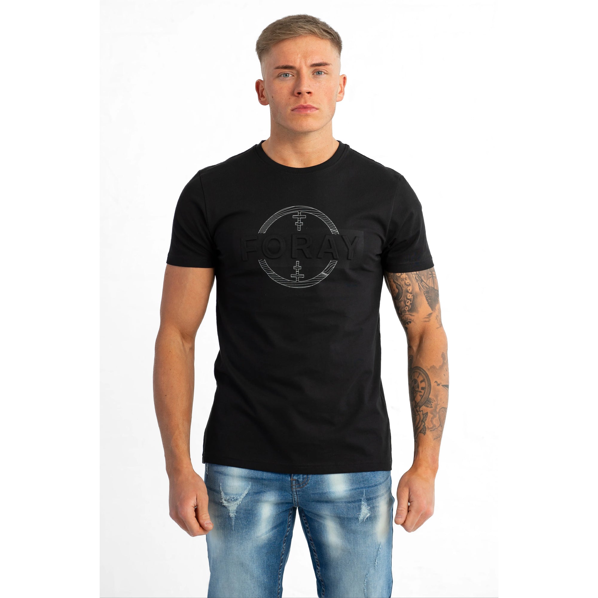 FORAY AIDEN BLACK LOGO T-SHIRT