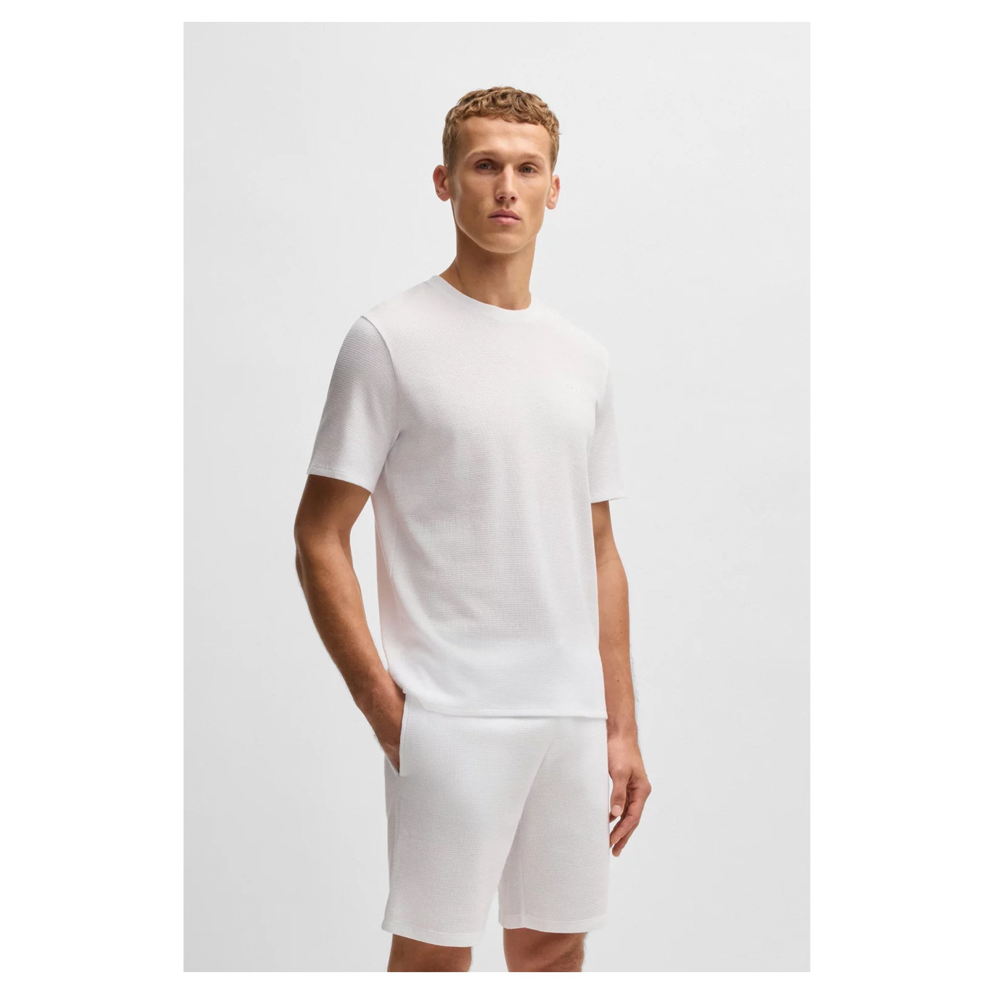 HUGO BOSS WAFFLE WHITE T-SHIRT 50535891