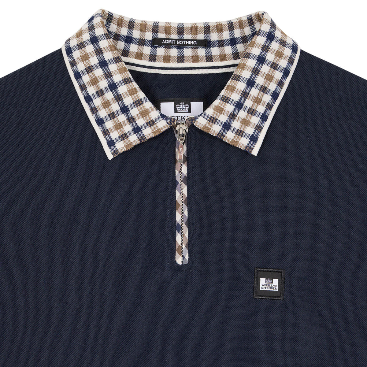 Weekend Offender Lachine Zip Polo Navy