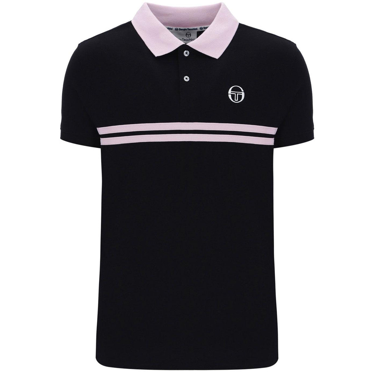 SERGIO TACCHINI SUPERMAC POLO T-SHIRT LILAC/BLACK