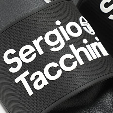 SERGIO TACCHINI ISOLA POOL SLIDERS BLACK/WHITE