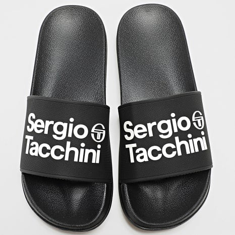 SERGIO TACCHINI ISOLA POOL SLIDERS BLACK/WHITE