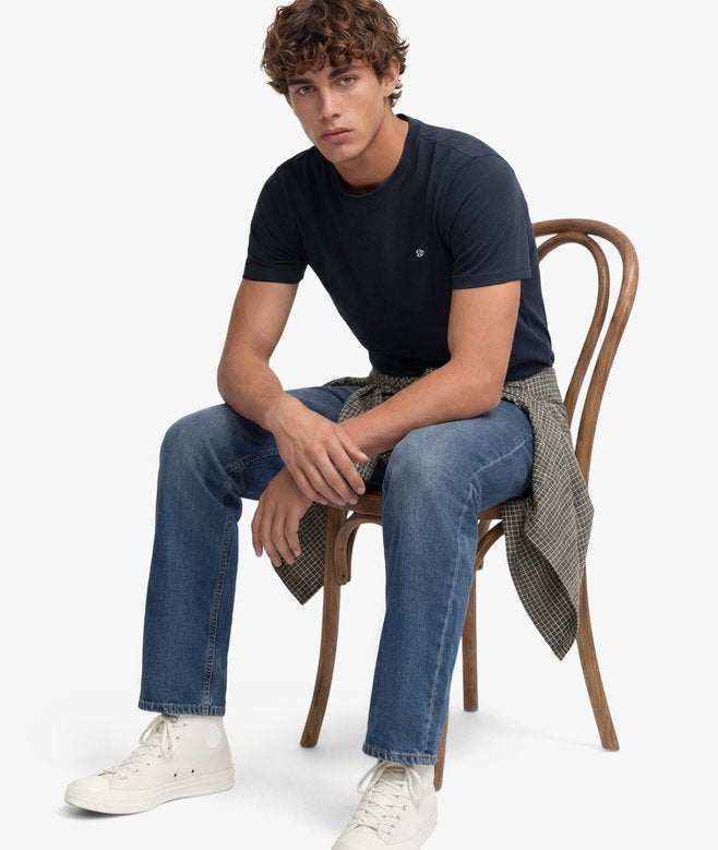 SUPERDRY ESSENTIAL SDCO LOGO EMB T-SHIRT ECLIPSE NAVY PLN